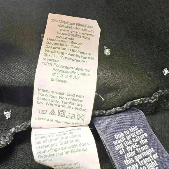 Madewell Rigid Denim A-Line Mini Skirt: Metallic Dots Edition Size 25 - Picture 15 of 15